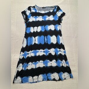 U-Knit Women’s Soft And Stretchy Tie Dye Short Sleeve Dress. Size XL